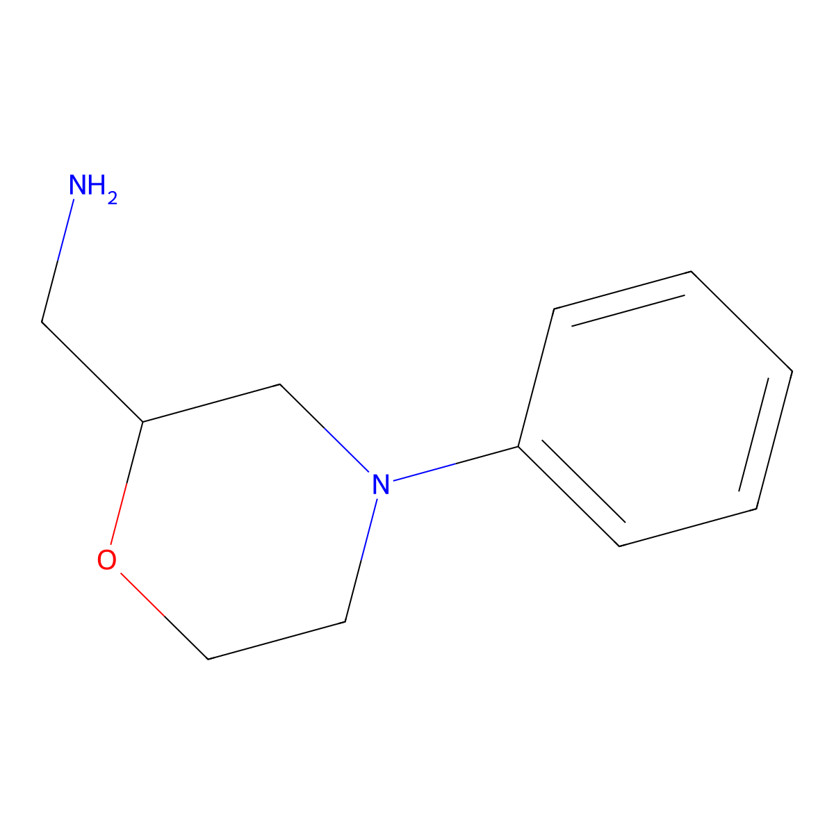 (4-Phenylmorpholin-2-yl)methanamine molecular structure, CAS 112913-99-2