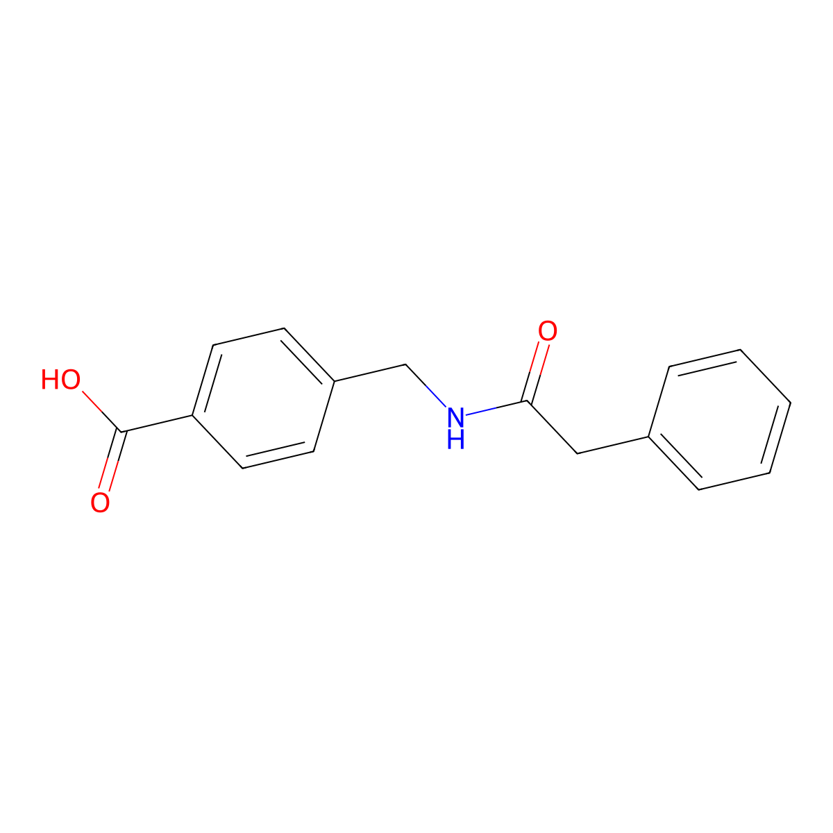 4-{[(Phenylacetyl)amino]methyl}benzoic acid molecular structure, CAS 112916-53-7