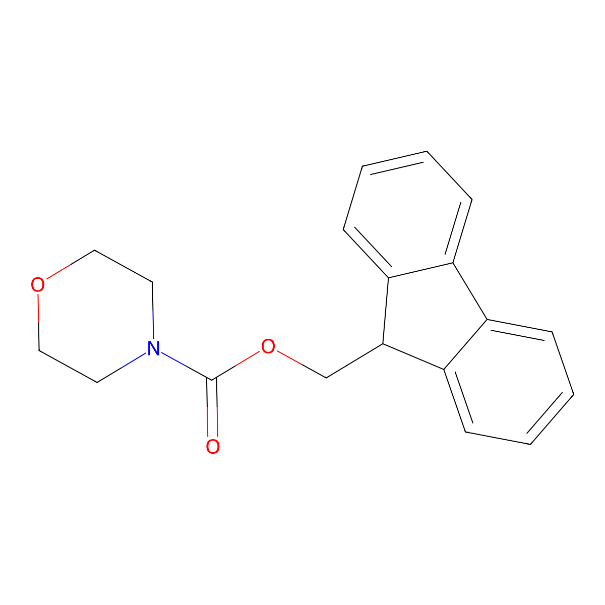 9H-fluoren-9-ylmethyl 4-morpholinecarboxylate molecular structure, CAS 112918-83-9