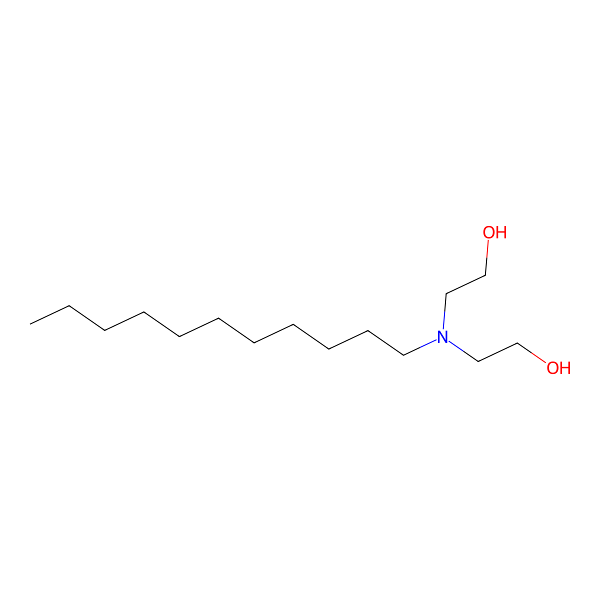 2,2'-(Undecylazanediyl)bis(ethan-1-ol) molecular structure, CAS 112919-11-6