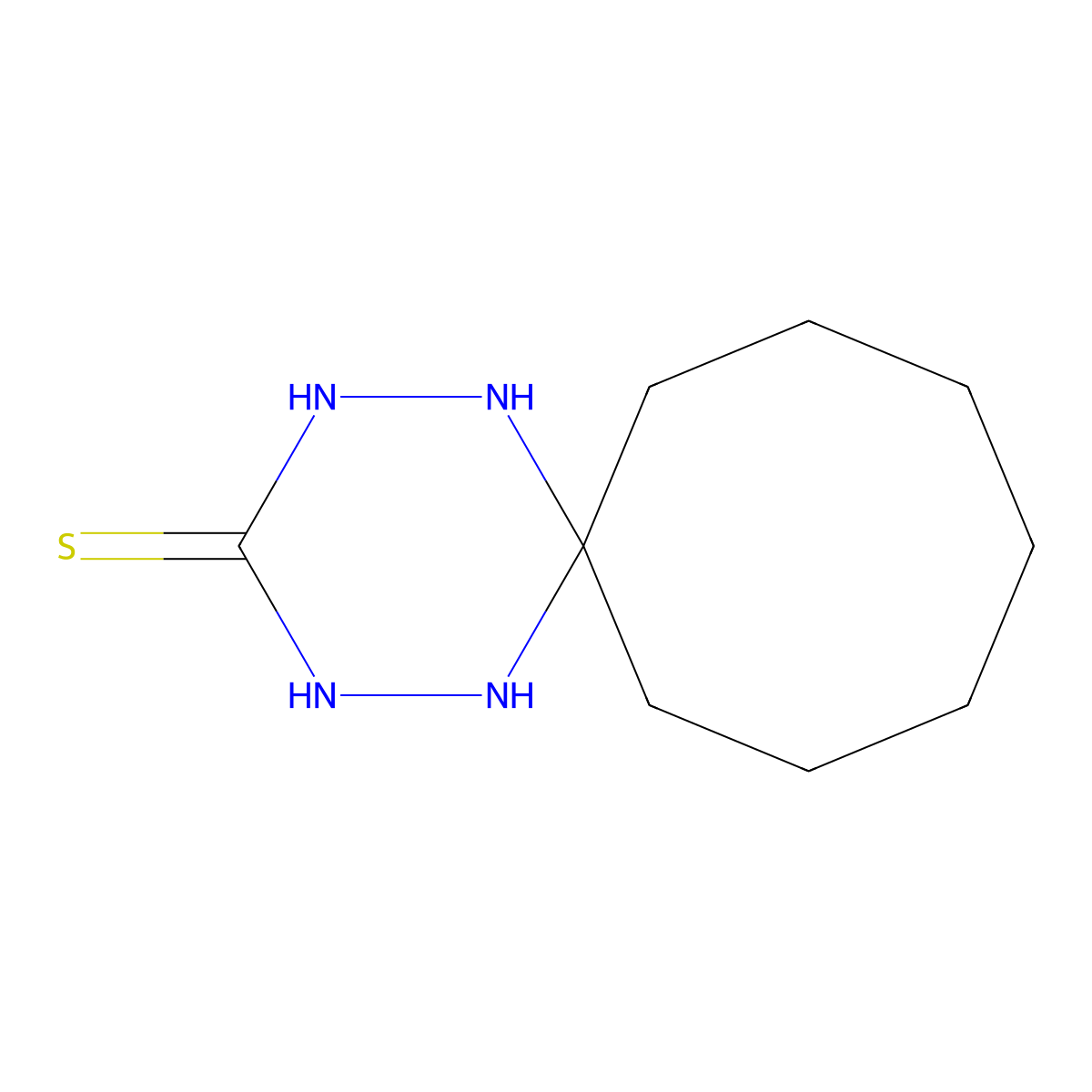 1,2,4,5-Tetraazaspiro[5.7]tridecane-3-thione molecular structure, CAS 112919-47-8