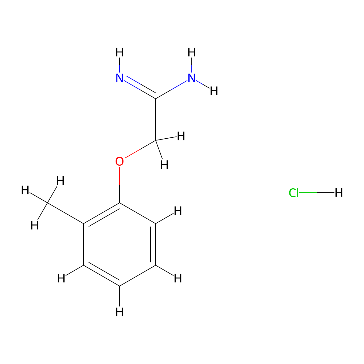 2-(2-Methylphenoxy)ethanimidamide hydrochloride molecular structure, CAS 1129246-89-4