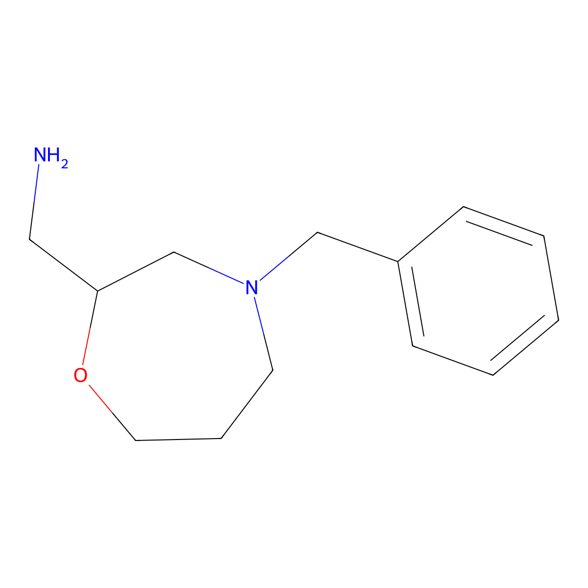 1-(4-Benzyl-1,4-oxazepan-2-yl)methanamine molecular structure, CAS 112925-36-7