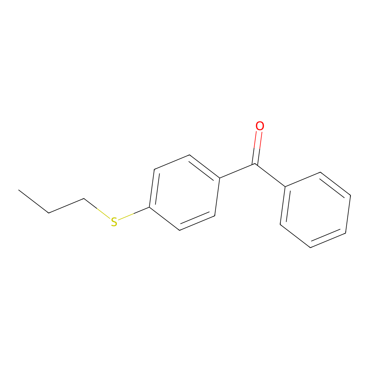 Phenyl[4-(propylthio)phenyl]methanone molecular structure, CAS 1129251-86-0