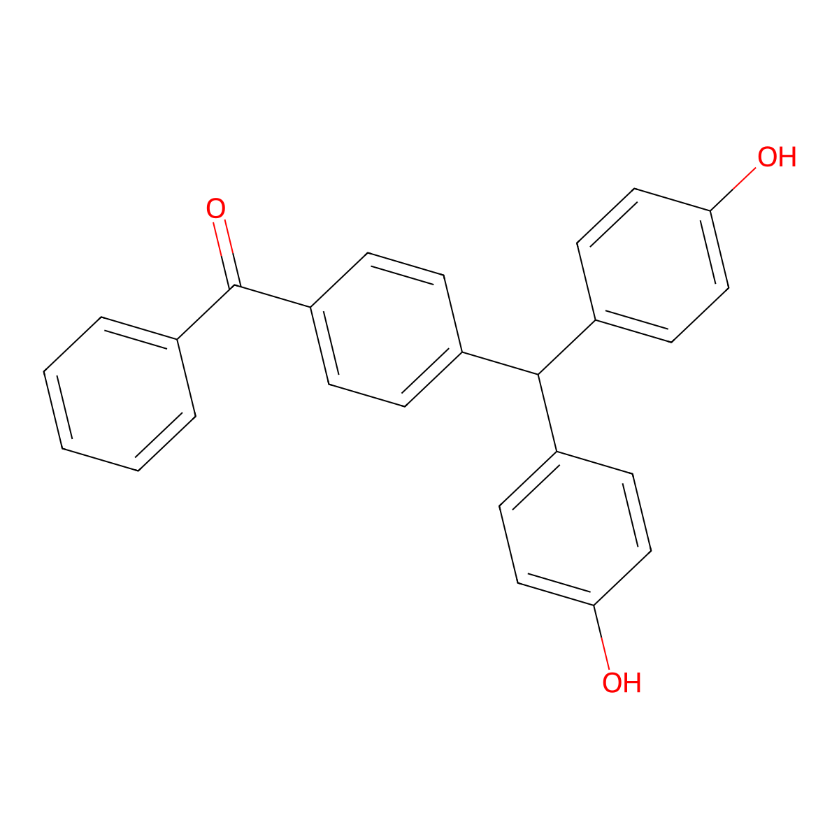 [4-[Bis(4-hydroxyphenyl)methyl]phenyl](phenyl)methanone molecular structure, CAS 1129270-72-9