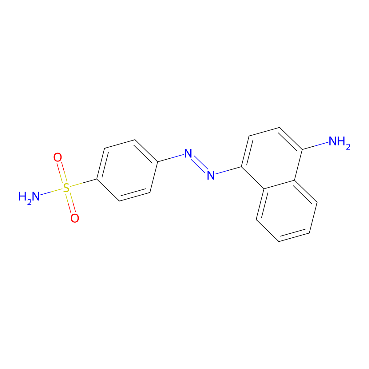 4-[(E)-(4-amino-1-naphthyl)diazenyl]benzenesulfonamide molecular structure, CAS 1129272-25-8