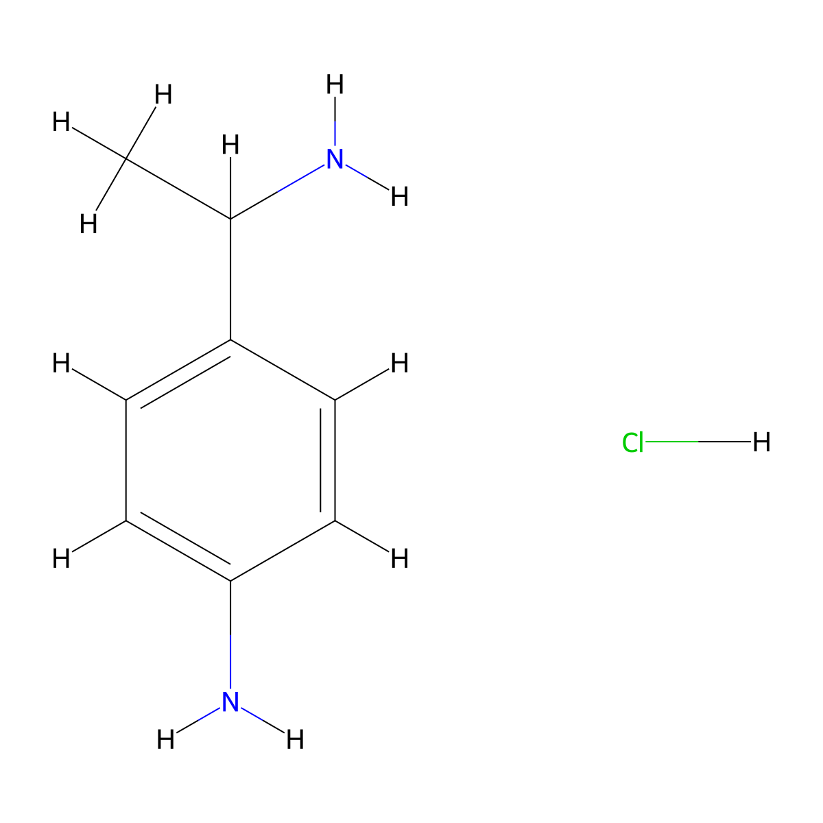4-(1-Aminoethyl)aniline hydrochloride molecular structure, CAS 1129278-89-2