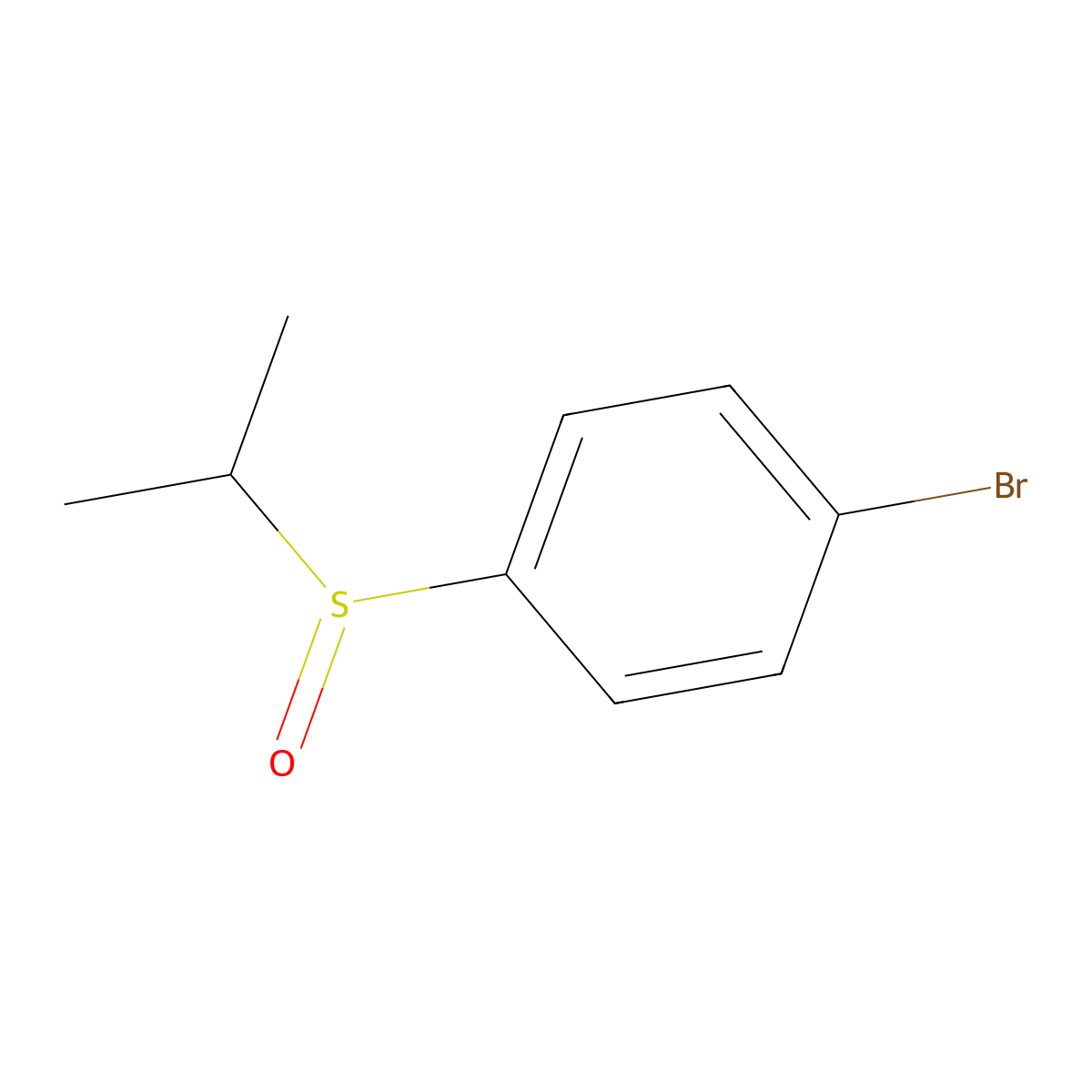1-Bromo-4-(isopropylsulfinyl)benzene molecular structure, CAS 1129287-54-2