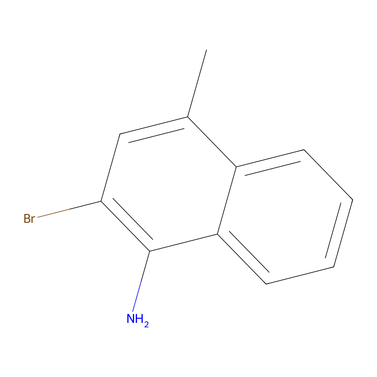 2-Bromo-4-methylnaphthalen-1-amine molecular structure, CAS 112929-88-1
