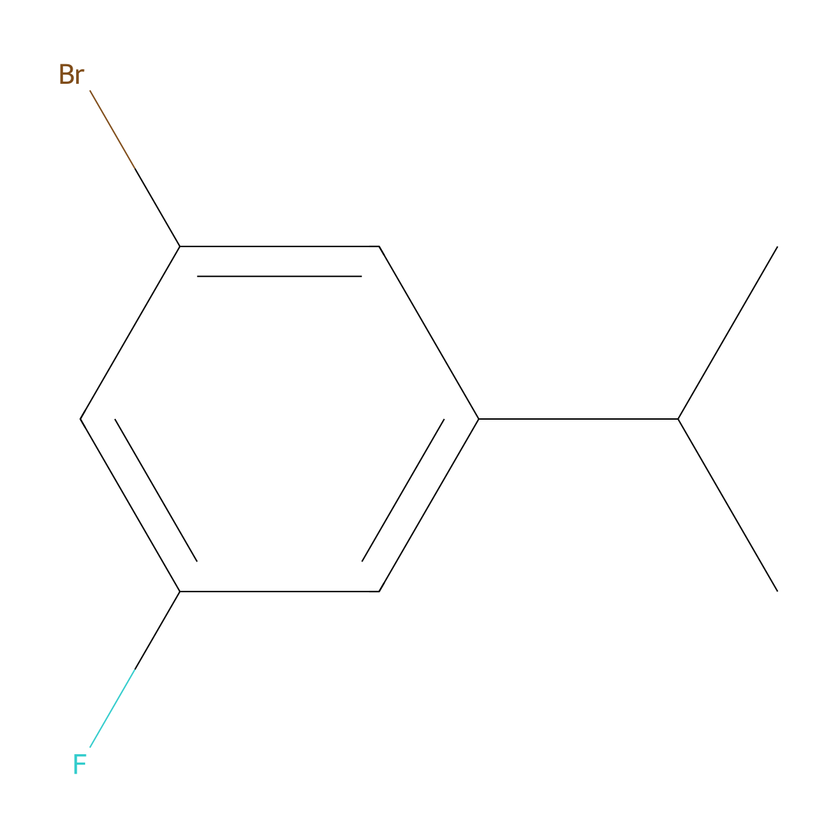 1-Bromo-3-fluoro-5-(propan-2-yl)benzene molecular structure, CAS 112930-19-5