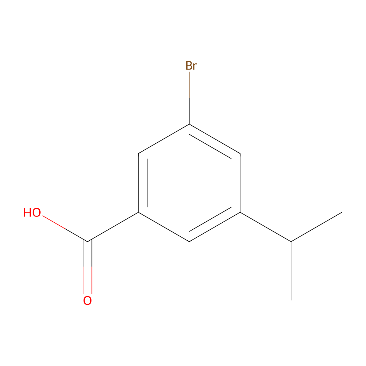 3-Bromo-5-(propan-2-yl)benzoic acid molecular structure, CAS 112930-39-9