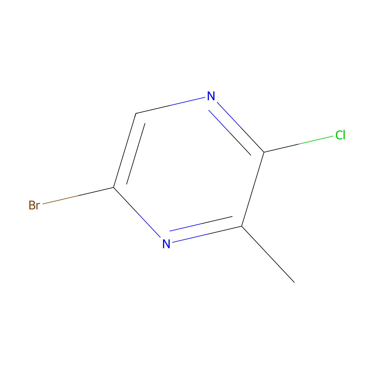 5-Bromo-2-chloro-3-methylpyrazine molecular structure, CAS 112930-94-6