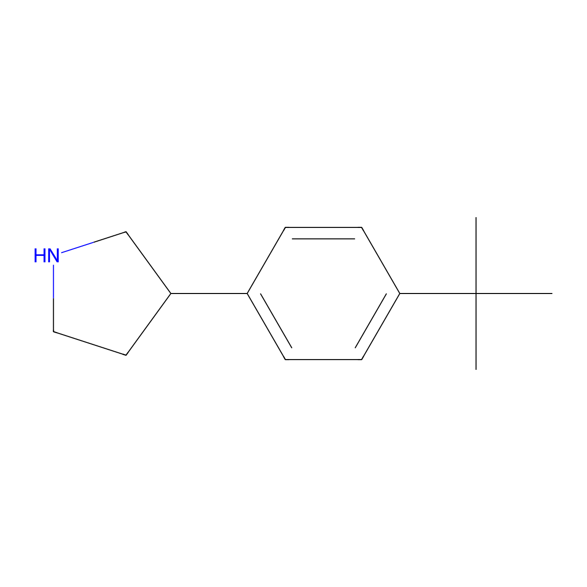 3-(4-(1,1-Dimethylethyl)phenyl)pyrrolidine molecular structure, CAS 112937-98-1