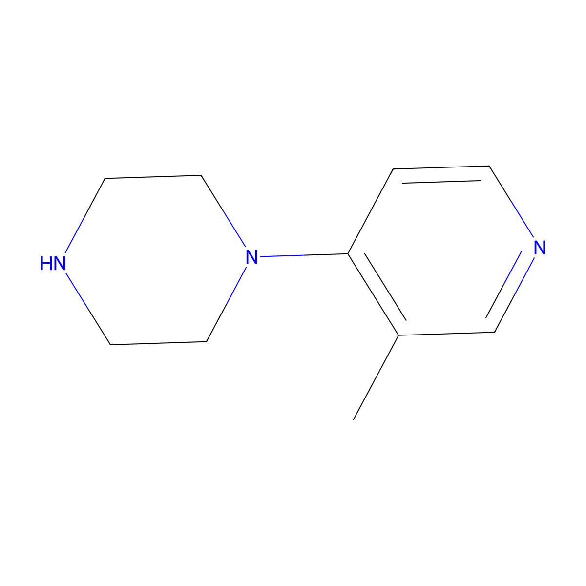 1-(3-Methyl-4-pyridinyl)piperazine molecular structure, CAS 112940-51-9