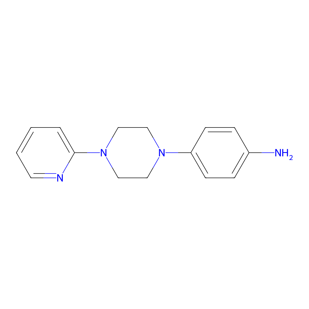 4-(4-Pyridin-2-yl-piperazin-1-yl)-phenylamine molecular structure, CAS 112940-58-6