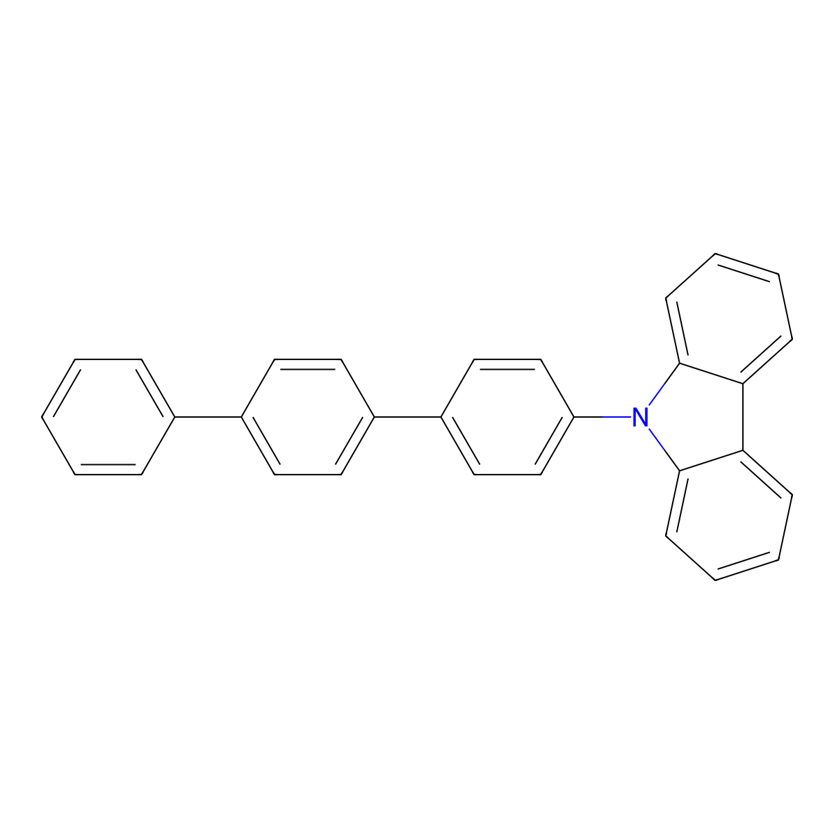 9-([1,1':4',1''-Terphenyl]-4-yl)-9H-carbazole molecular structure, CAS 1129403-30-0