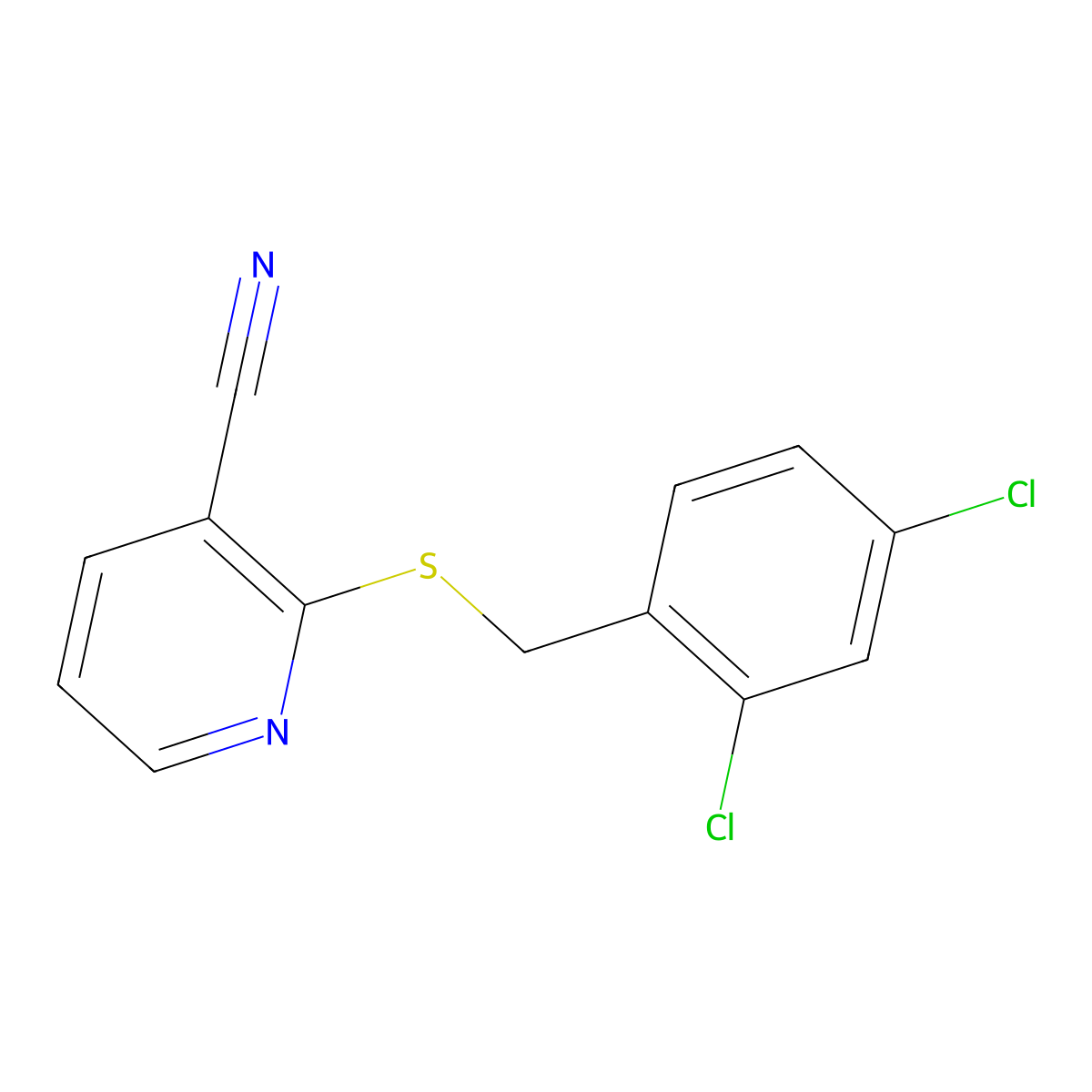 2-[(2,4-Dichlorobenzyl)sulfanyl]pyridine-3-carbonitrile molecular structure, CAS 1129406-38-7