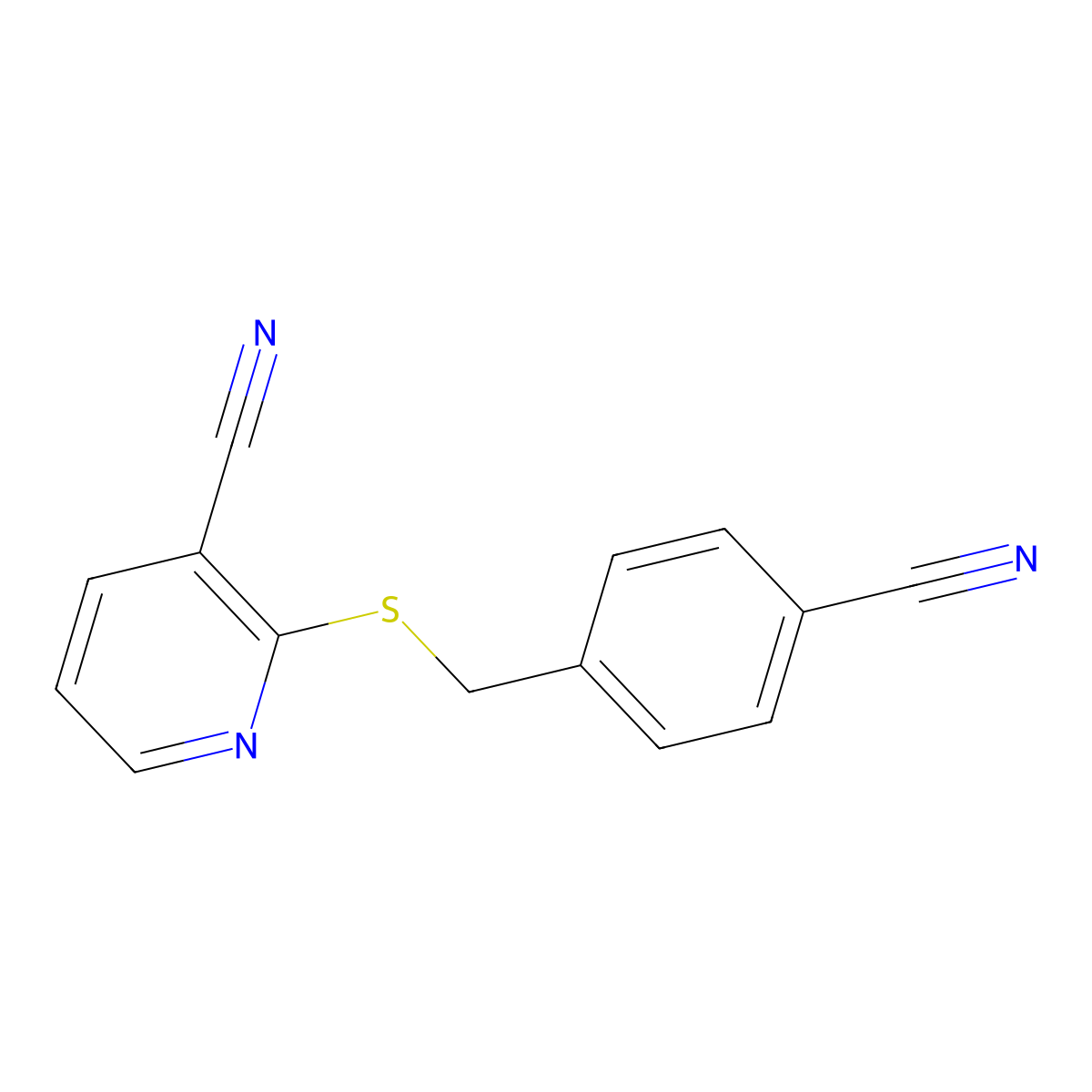 2-[(4-Cyanobenzyl)sulfanyl]pyridine-3-carbonitrile molecular structure, CAS 1129406-44-5