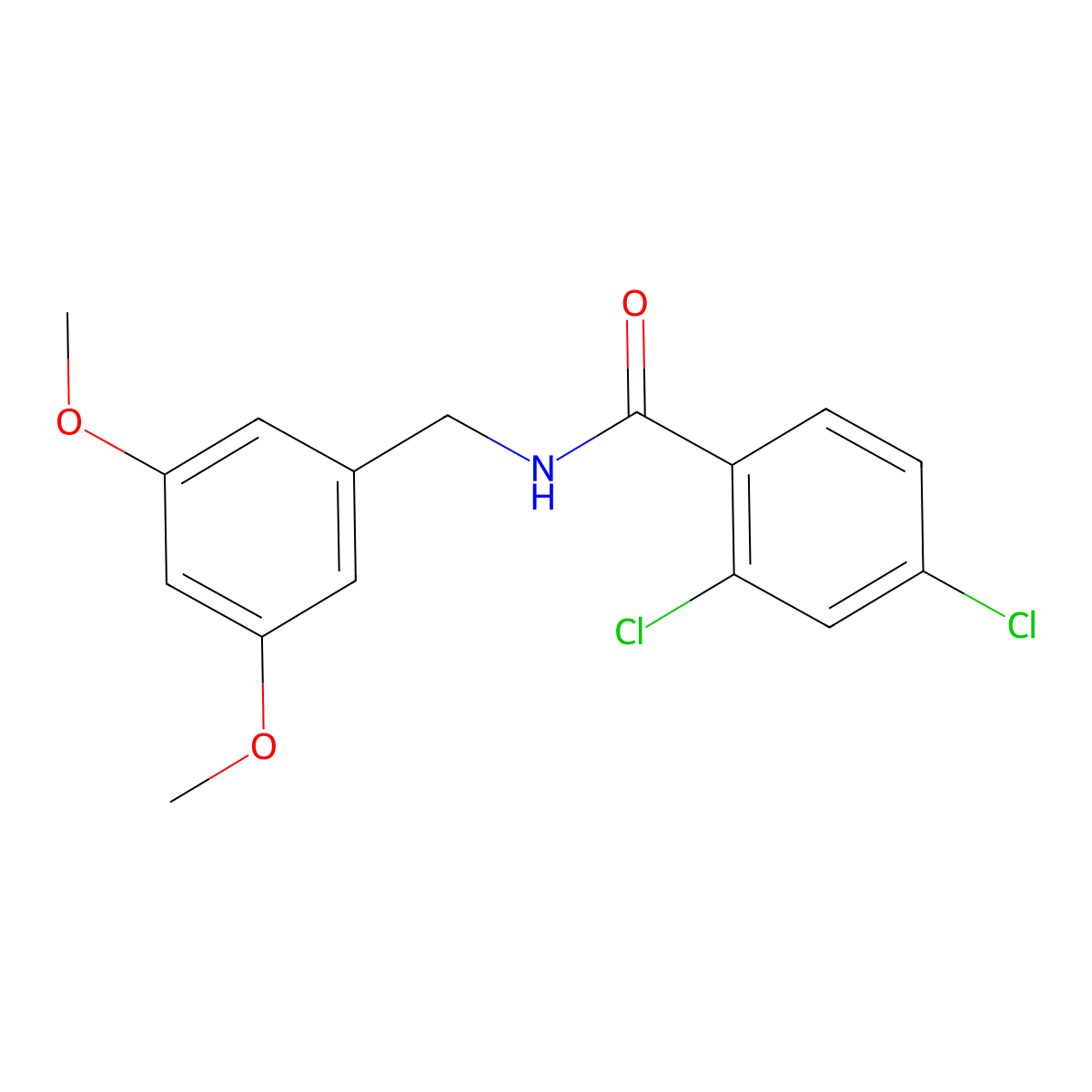 2,4-dichloro-N-(3,5-dimethoxybenzyl)benzamide molecular structure, CAS 1129406-61-6