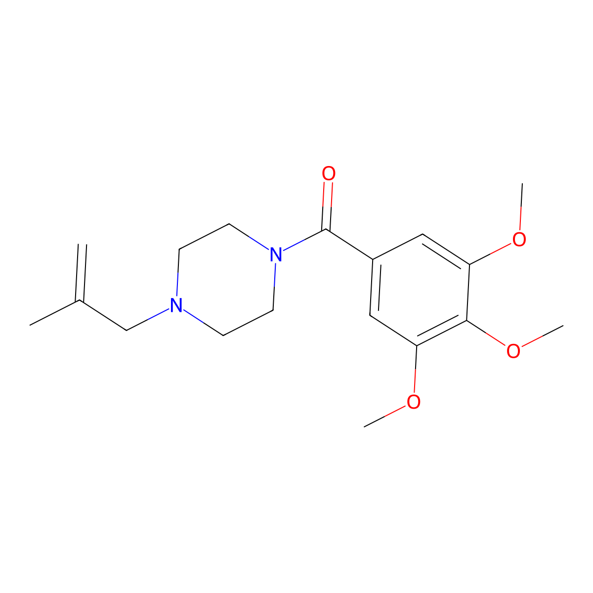 1-(2-Methyl-2-propenyl)-4-(3,4,5-trimethoxybenzoyl)piperazine molecular structure, CAS 1129406-64-9
