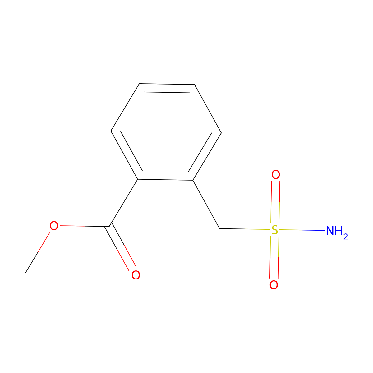 Benzoic acid, 2-[(aminosulfonyl)methyl]-, methyl ester molecular structure, CAS 112941-26-1
