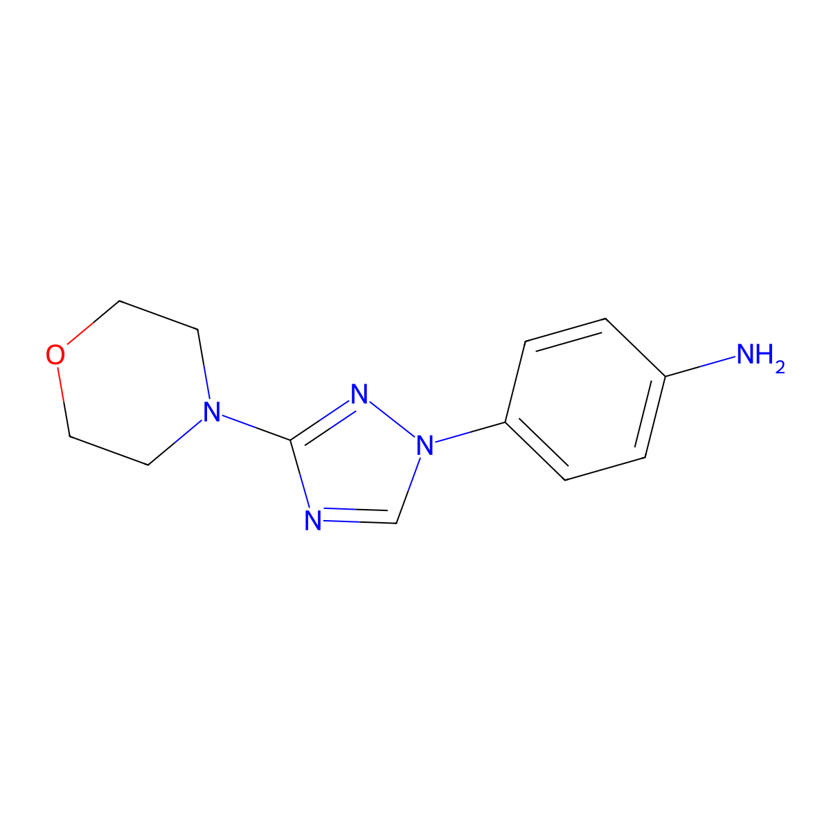4-(3-Morpholino-1h-1,2,4-triazol-1-yl)aniline molecular structure, CAS 1129540-77-7