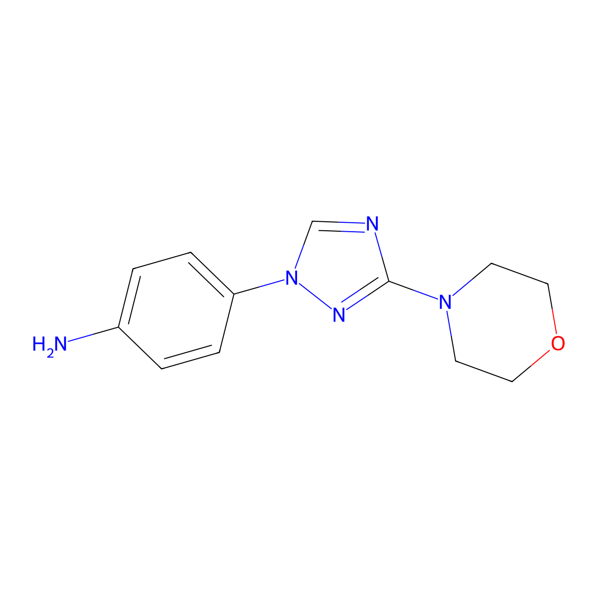 4-(3-Morpholino-1h-1,2,4-triazol-1-yl)aniline molecular structure, CAS 1129540-77-7
