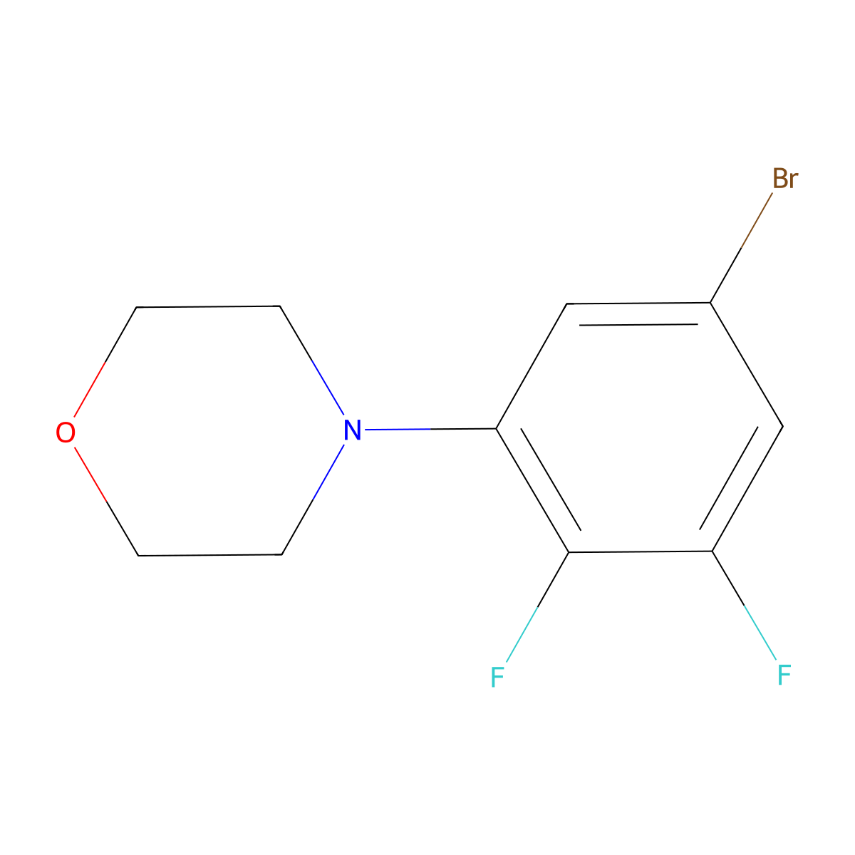 4-(5-Bromo-2,3-difluorophenyl)morpholine molecular structure, CAS 1129540-95-9