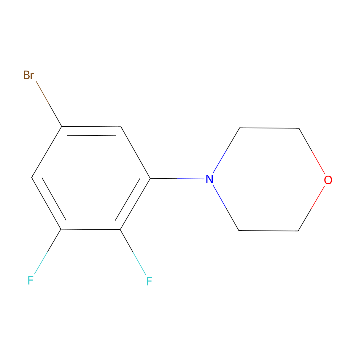 4-(5-Bromo-2,3-difluorophenyl)morpholine molecular structure, CAS 1129540-95-9
