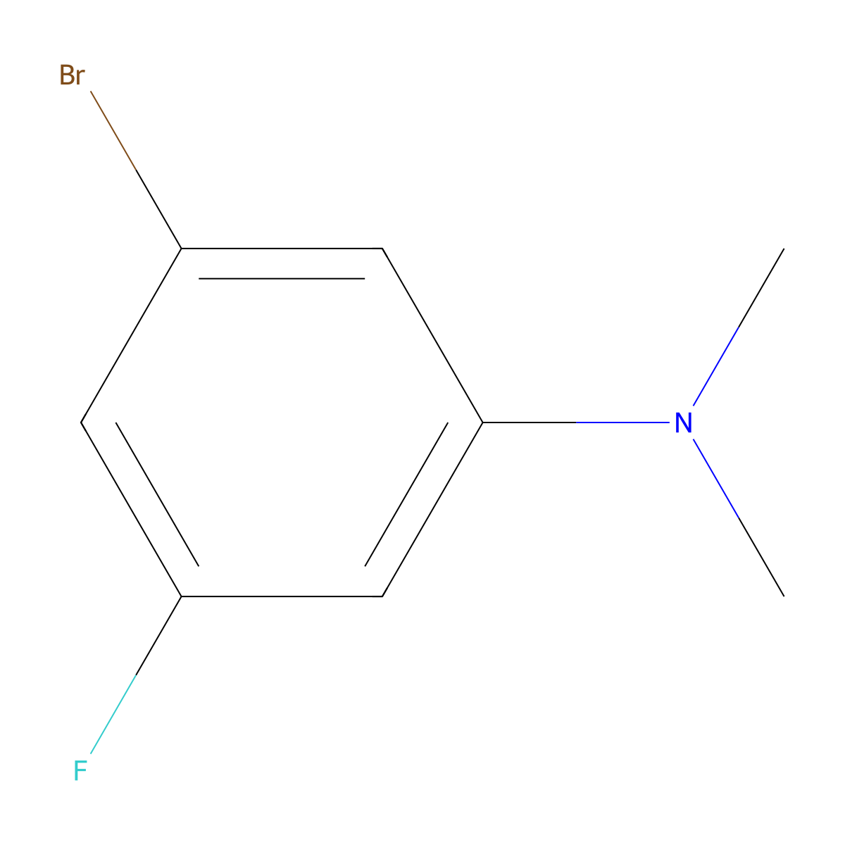 3-bromo-5-fluoro-N,N-dimethylaniline molecular structure, CAS 1129542-02-4