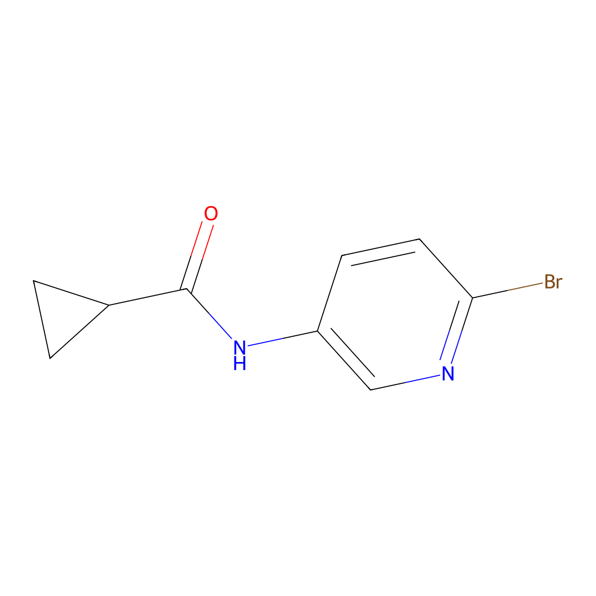 N-(6-Bromopyridin-3-YL)cyclopropanecarboxamide molecular structure, CAS 112959-60-1