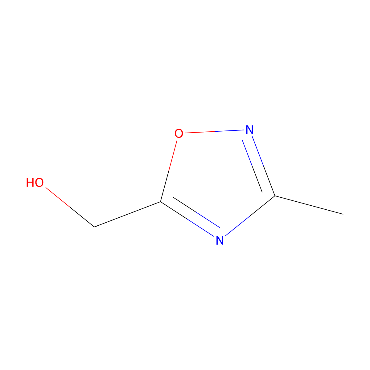 (3-Methyl-1,2,4-oxadiazol-5-yl)methanol molecular structure, CAS 112960-56-2