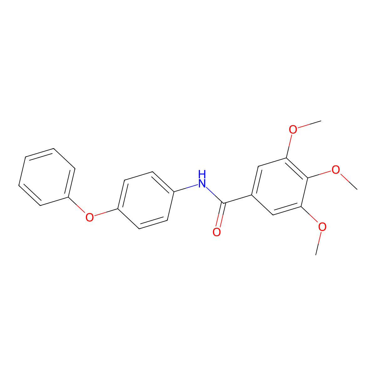 3,4,5-Trimethoxy-N-(4-phenoxyphenyl)benzamide molecular structure, CAS 112960-57-3