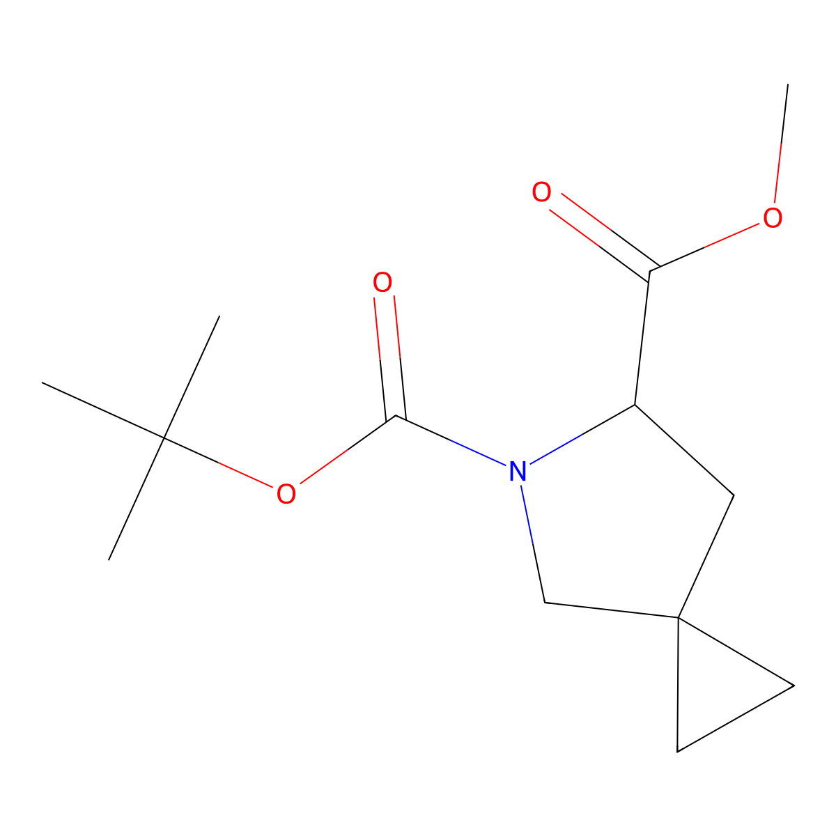 (S)-5-tert-Butyl 6-methyl 5-azaspiro[2.4]heptane-5,6-dicarboxylate molecular structure, CAS 1129634-43-0