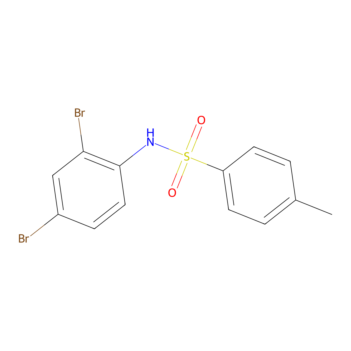 N-(2,4-dibromophenyl)-4-methylbenzenesulfonamide molecular structure, CAS 112970-57-7