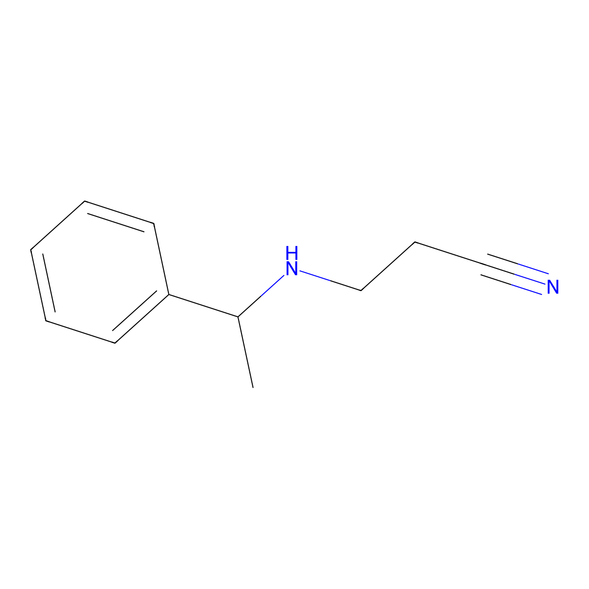 3-[(1-Phenylethyl)amino]propanenitrile molecular structure, CAS 112971-19-4