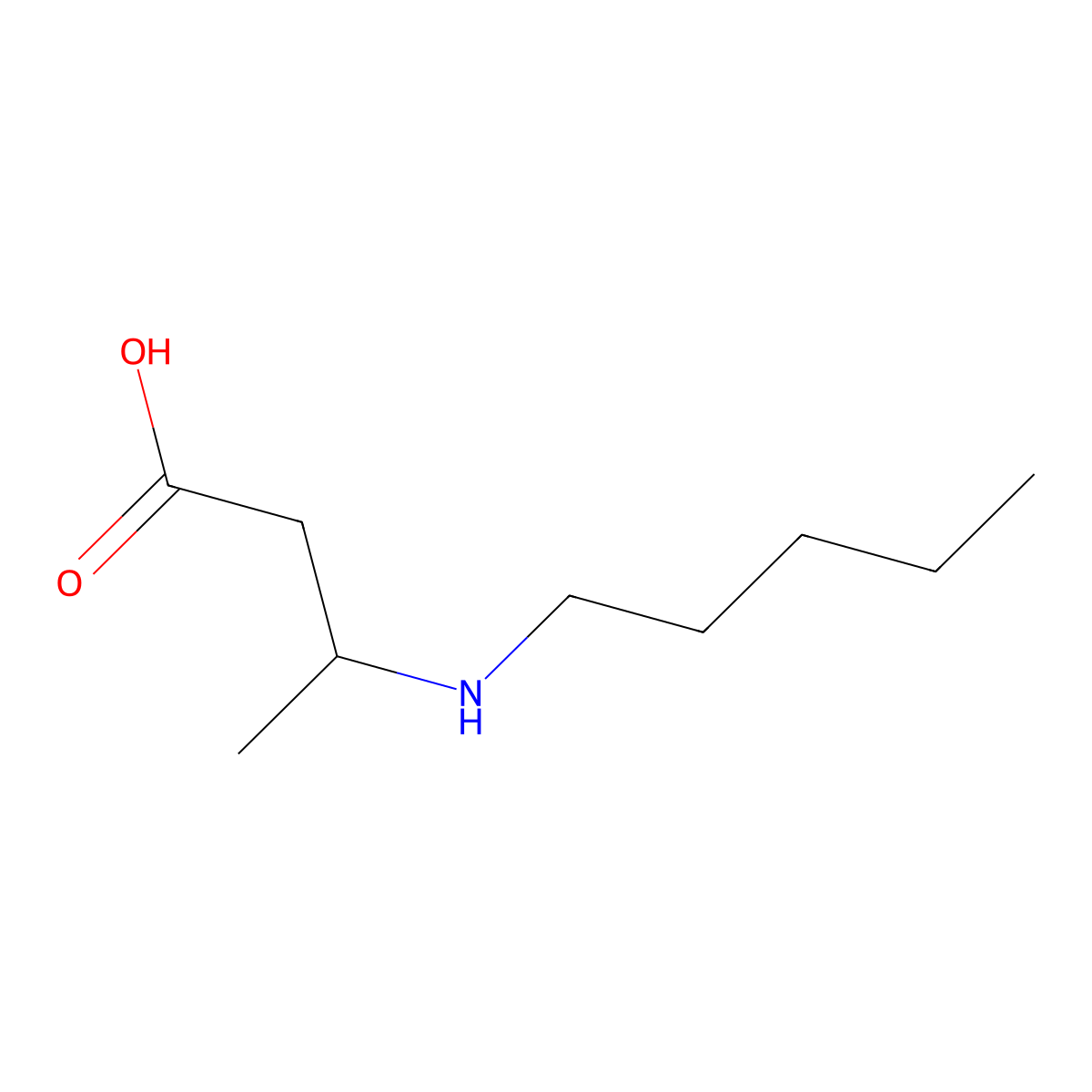 3-(Pentylamino)butanoic acid molecular structure, CAS 112996-51-7