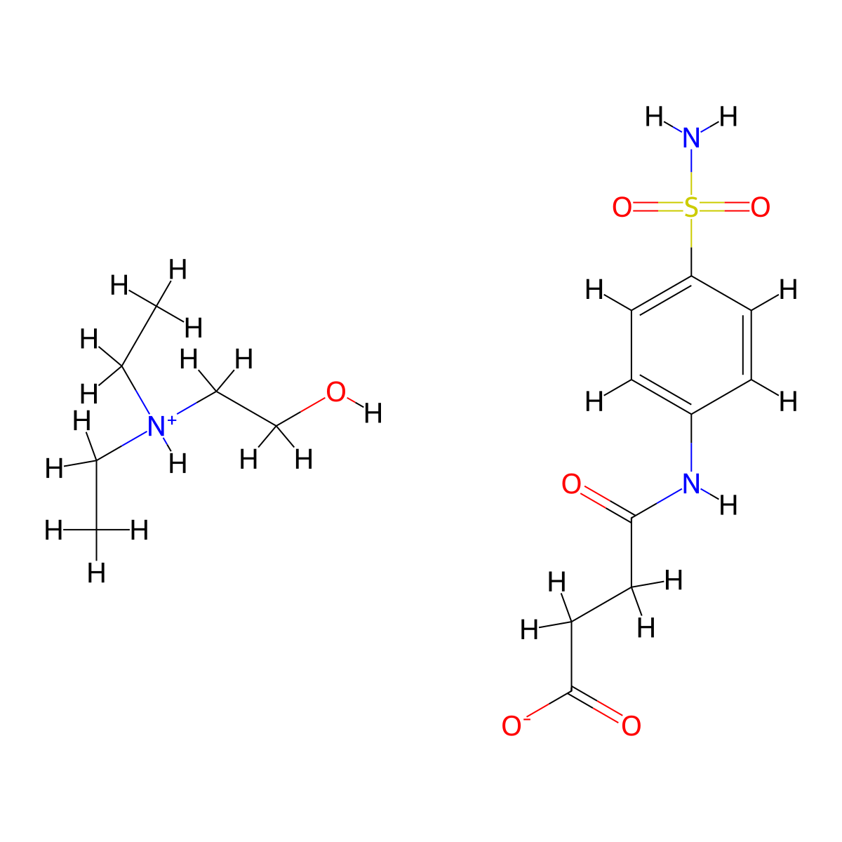 Butanoic acid, 4-((4-(aminosulfonyl)phenyl)amino)-4-oxo-, compd. with 2-(diethylamino)ethanol (1:1) molecular structure, CAS 112997-67-8