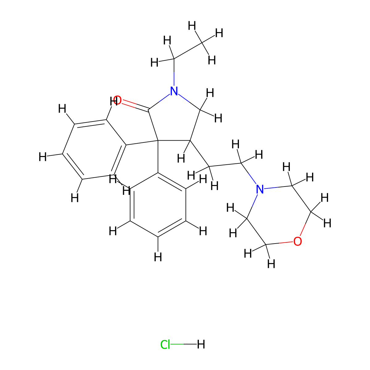 Dopram molecular structure, CAS 113-07-5