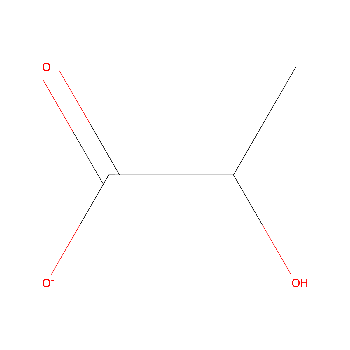 Lactate molecular structure, CAS 113-21-3