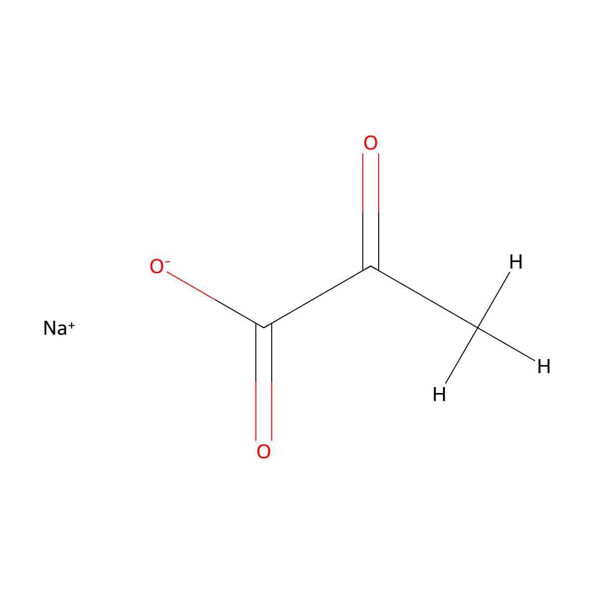 Sodium pyruvate molecular structure, CAS 113-24-6