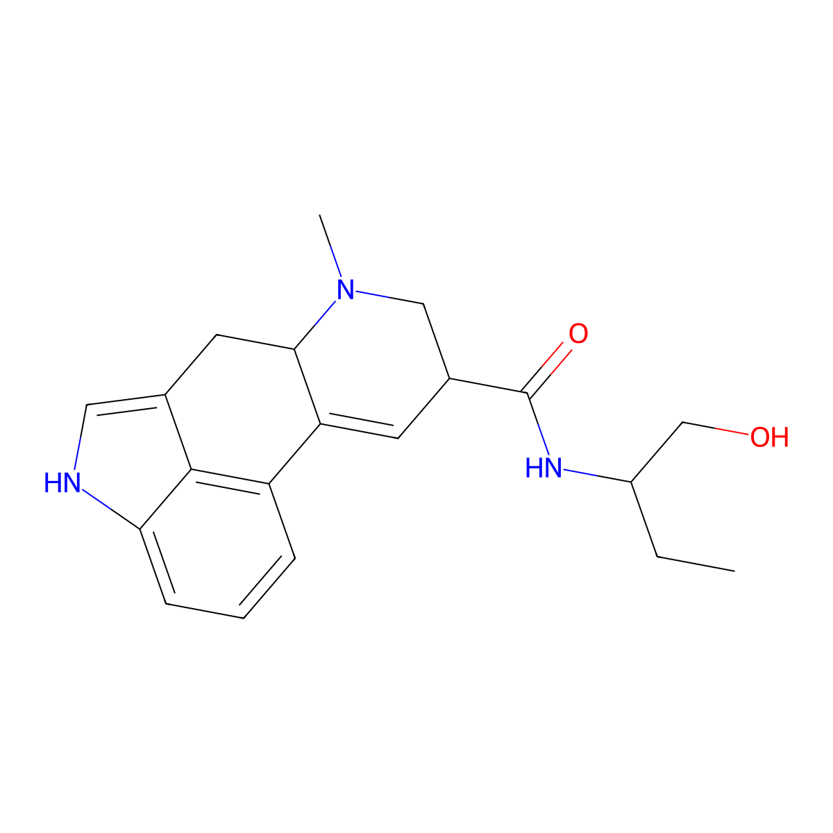 Methylergometrine molecular structure, CAS 113-42-8