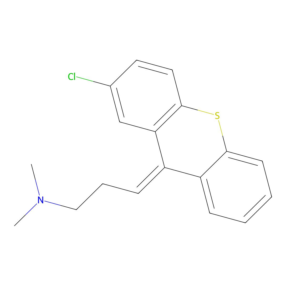 Chlorprothixene molecular structure, CAS 113-59-7