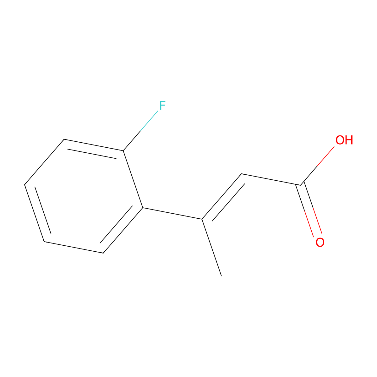 3-(2-Fluorophenyl)but-2-enoic acid molecular structure, CAS 1130-95-6