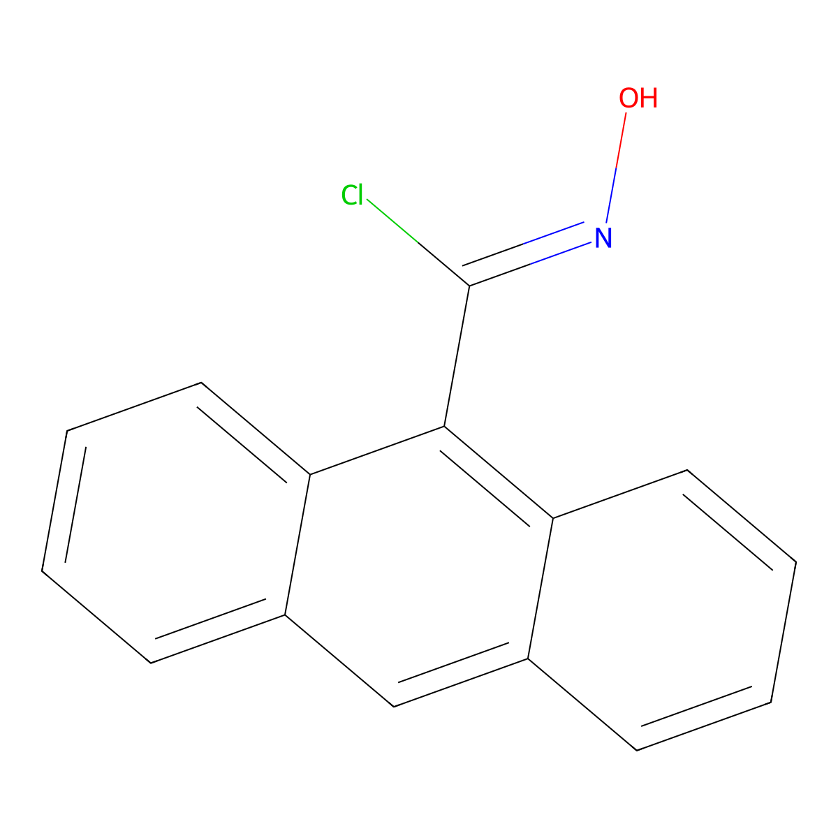 N-hydroxyanthracene-9-carboximidoyl chloride molecular structure, CAS 113003-49-9