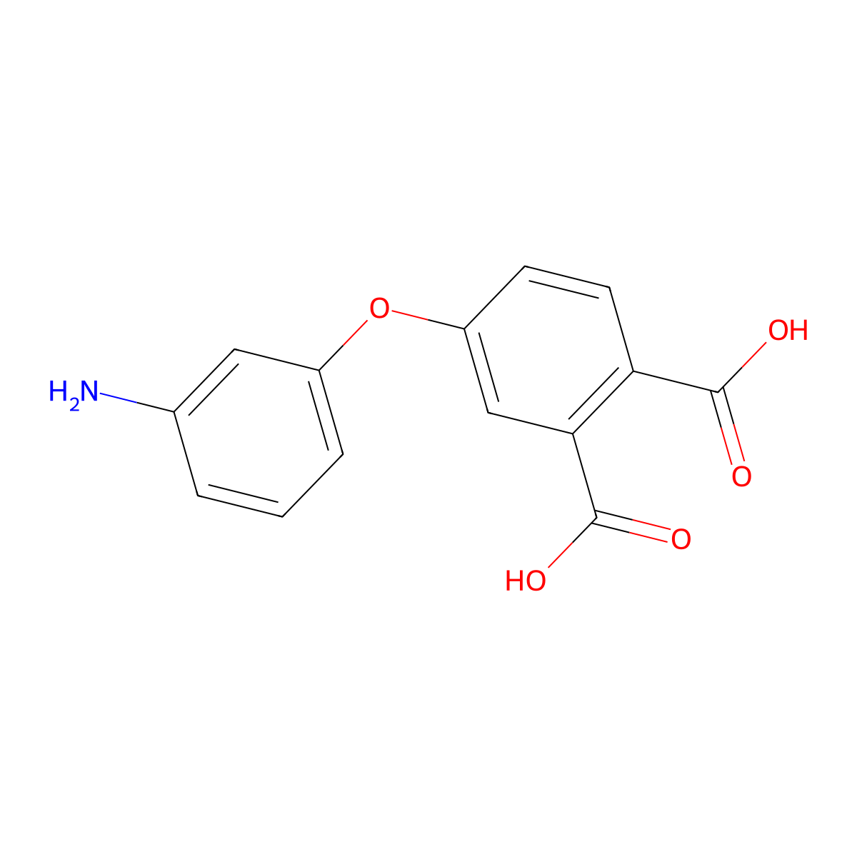 1,2-Benzenedicarboxylic acid, 4-(3-aminophenoxy)- molecular structure, CAS 113006-47-6