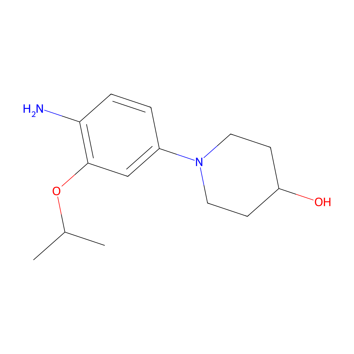 1-(4-Amino-3-isopropoxyphenyl)piperidin-4-OL molecular structure, CAS 1130146-81-4