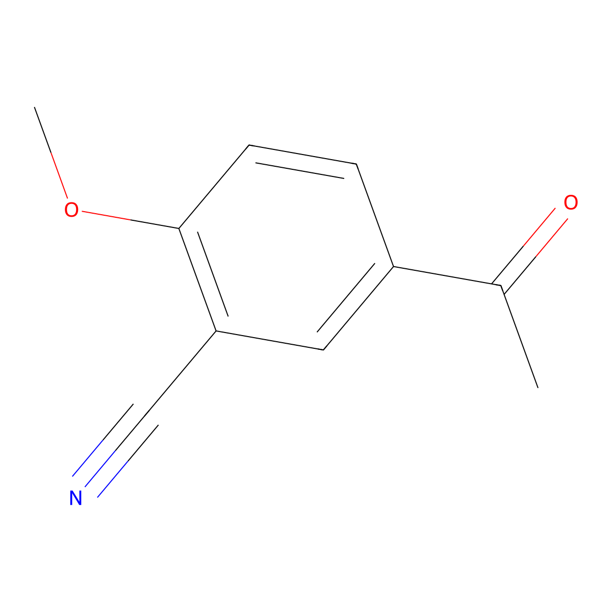 5-Acetyl-2-methoxybenzonitrile molecular structure, CAS 113016-89-0