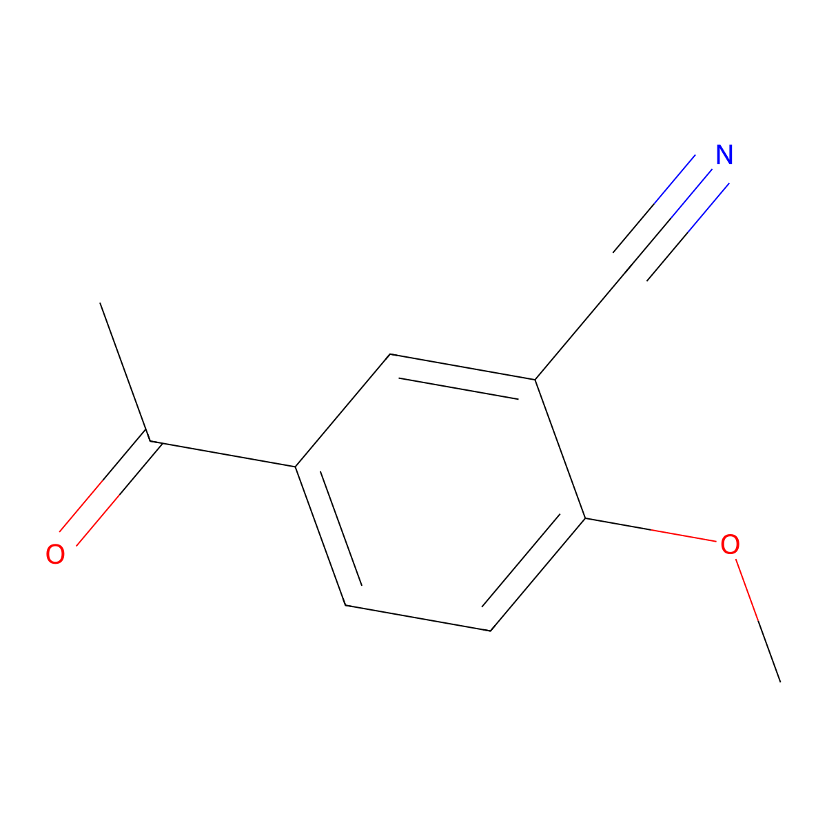 5-Acetyl-2-methoxybenzonitrile molecular structure, CAS 113016-89-0