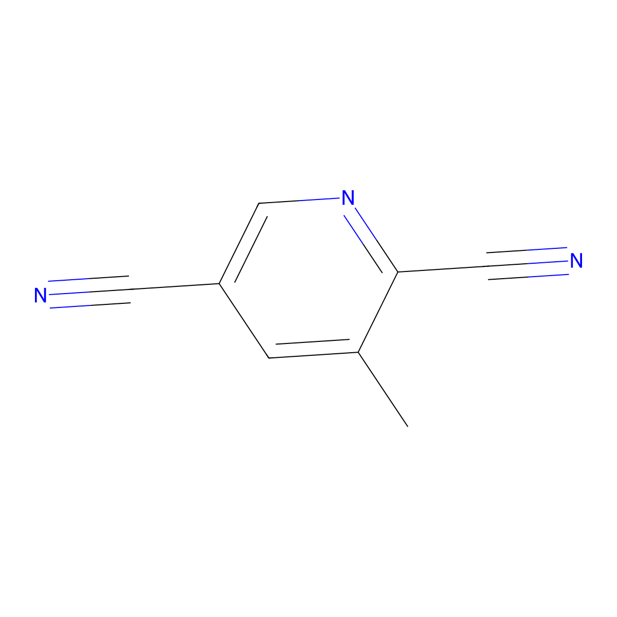 3-Methylpyridine-2,5-dicarbonitrile molecular structure, CAS 1130309-47-5